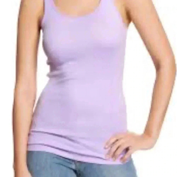 J. Crew Rib Knit Scoop neck,lavender/purple tank top/shell - Picture 1 of 6